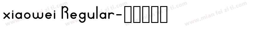 xiaowei Regular字体转换